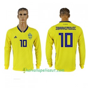 Jalkapallo Pelipaidat Ruotsi Ibrahimovic 10 World Cup 2018 Kotipaita Pitkähihainen